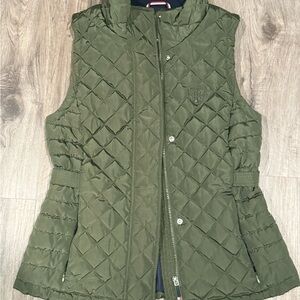 Tommy Hilfiger Olive Green Quilted Vest
